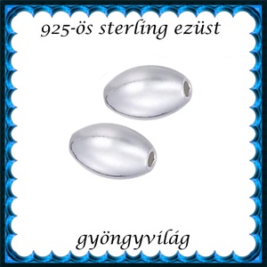 925-ös sterling ezüst ékszerkellék: köztes / gyöngy / dísz EKÖ 27-3  3x4,5, Kellékek & szerszámok, Gyöngy, ékszerkellék, Fém köztesek, Ékszerkészítés, Ékszerkészítés, MESKA