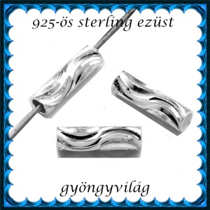 925-ös sterling ezüst ékszerkellék: köztes / gyöngy / dísz EKÖ 45 2,5x9, Kellékek & szerszámok, Gyöngy, ékszerkellék, Fém köztesek, Ékszerkészítés, Ékszerkészítés, MESKA