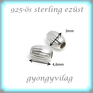 925-ös sterling ezüst ékszerkellék: köztes / gyöngy / dísz  EKÖ 51  4db/cs - kellékek & szerszámok - gyöngy, ékszerkellék - fém köztesek - Meska.hu