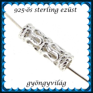 925-ös sterling ezüst ékszerkellék: köztes / gyöngy / dísz  EKÖ 58 1db/csomag, Kellékek & szerszámok, Gyöngy, ékszerkellék, Fém köztesek, Ékszerkészítés, Ékszerkészítés, MESKA