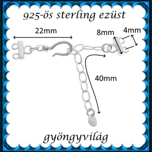 925-ös ezüst 2soros lánckapocs ELK 2S 07 - kellékek & szerszámok - gyöngy, ékszerkellék - egyéb alkatrész - Meska.hu