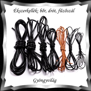 Ékszerkellék: fűző szál/ bőr szál FSZ03-2 mm-es több színben - kellékek & szerszámok - gyöngy, ékszerkellék - egyéb alkatrész - Meska.hu