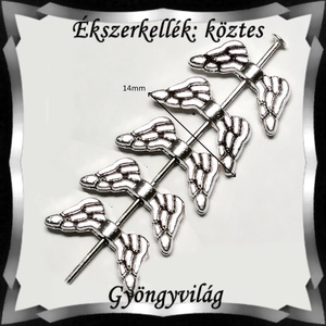 Ékszerkellék: köztes / díszítőelem / gyöngy BKÖ 1S 46-2 10db/csomag  mini  angyalszárny, Kellékek & szerszámok, Gyöngy, ékszerkellék, Fém köztesek, Ékszerkészítés, MESKA