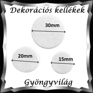 Dekorációs kellék: filc korong DEK-E 01 több méretben - kellékek & szerszámok - dekorációs kellékek - figurák - Meska.hu