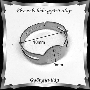 Ékszerkellék: gyűrű alap BGYA03 5db/cs - kellékek & szerszámok - gyöngy, ékszerkellék - egyéb alkatrész - Meska.hu