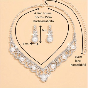 Esküvői, menyasszonyi, alkalmi ékszer szett,  ES-SZÉ94 - esküvő - ékszer - ékszerszett - Meska.hu