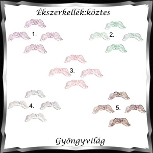 Ékszerkellék: köztes / díszítőelem / gyöngy BKÖ 1S 49 2db/csomag /angyalszárny - kellékek & szerszámok - gyöngy, ékszerkellék - fém köztesek - Meska.hu