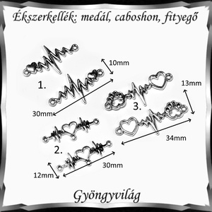 Ékszerkellék: medál, caboshon, fityegő BMCF-2-28 3db/cs több féle - kellékek & szerszámok - gyöngy, ékszerkellék - fém köztesek - Meska.hu