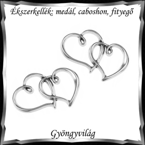 Ékszerkellék: medál, caboshon, fityegő BMCF-2-41 2db/csomag , DIY (Csináld magad), Egységcsomag, Ékszerkészítés, MESKA