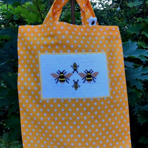 HAPPY BEE. Méhecskés shopper. - táska & tok - bevásárlás & shopper táska - shopper, textiltáska, szatyor - Meska.hu