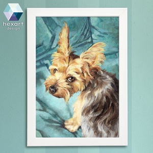 Yorkie portré 01 - nyomat / Yorkshire terrier - művészet - grafika & illusztráció - művészi nyomat - Meska.hu