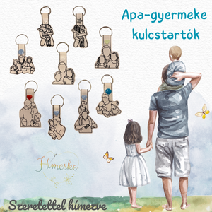 Apa-gyermeke(i) kulcstartó - táska & tok - kulcstartó & táskadísz - kulcstartó - Meska.hu