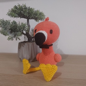 Horgolt flamingó (amigurumi), Játék & Sport, Plüssállat & Játékfigura, Más figura, Horgolás, Varrás, MESKA