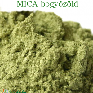 MICA POR (KRISTÁLYOS CSILLOGÁSÚ) BOGYÓZÖLD 5 gr, Kellékek & szerszámok, Kozmetikai alapanyag, Szappankészítés, Mindenmás, MESKA