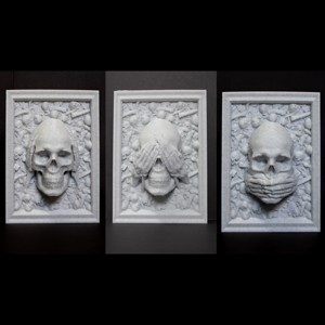 3D nyomtatott Three Wise skulls koponyák , Otthon & Életmód, Dekoráció, Dísztárgy, , MESKA