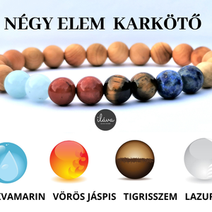 Négy elem karkötő, Ékszer, Karkötő, Gyöngyös karkötő, Ékszerkészítés, MESKA