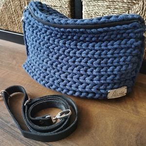 Farmer kék crossbody táska - táska & tok - kézitáska & válltáska - vállon átvethető táska - Meska.hu