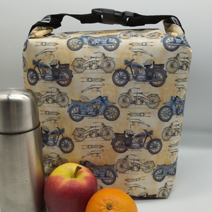 Uzsonnás táska - Roll top Lunch bag - Zero waste  - táska & tok - uzsonna- & ebéd tartó - ebéd tasak, doboz - Meska.hu