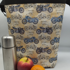 Uzsonnás táska - Roll top Lunch bag - Zero waste  - táska & tok - uzsonna- & ebéd tartó - ebéd tasak, doboz - Meska.hu