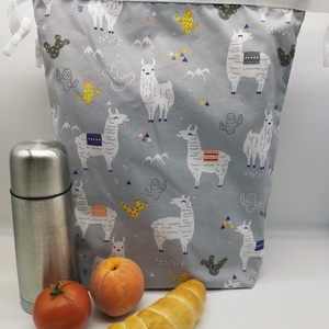 Uzsonnás táska - Rolltop lunch bag - zero waste - táska & tok - uzsonna- & ebéd tartó - ebéd tasak, doboz - Meska.hu