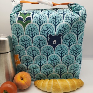 Uzsonnás táska - Rolltop lunch bag - zero waste, Táska & Tok, Uzsonna- & Ebéd tartó, Ebéd tasak, doboz, Varrás, MESKA