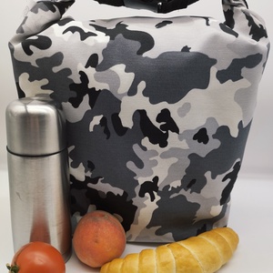 Uzsonnás táska - Rolltop lunch bag - zero waste - táska & tok - uzsonna- & ebéd tartó - ebéd tasak, doboz - Meska.hu