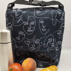 Uzsonnás táska - Rolltop lunch bag - zero waste - táska & tok - uzsonna- & ebéd tartó - ebéd tasak, doboz - Meska.hu