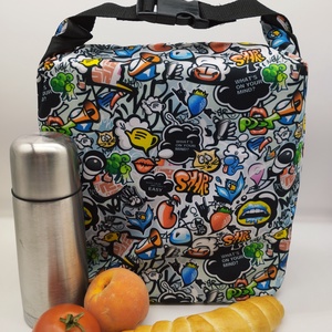 Uzsonnás táska - Rolltop lunch bag - zero waste - táska & tok - uzsonna- & ebéd tartó - ebéd tasak, doboz - Meska.hu