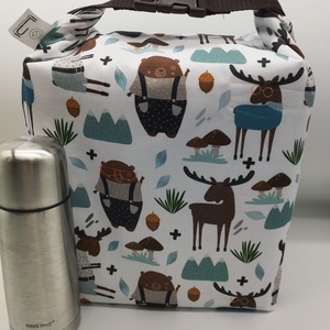 Uzsonnás táska - Rolltop lunch bag - zero waste - táska & tok - uzsonna- & ebéd tartó - ebéd tasak, doboz - Meska.hu