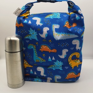 Uzsonnás táska - Rolltop lunch bag - zero waste - táska & tok - uzsonna- & ebéd tartó - ebéd tasak, doboz - Meska.hu