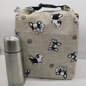 Uzsonnás táska - Rolltop lunch bag - zero waste, Táska & Tok, Uzsonna- & Ebéd tartó, Ebéd tasak, doboz, Varrás, MESKA