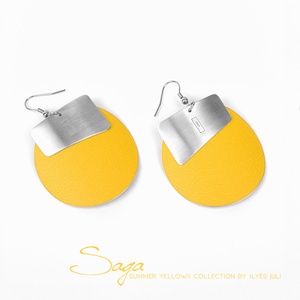 SAGA SUMMER YELLOW  fülbevaló  - ékszer - fülbevaló - lógó fülbevaló - Meska.hu