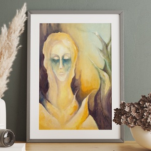 Az erdő szelleme - Art Print, Giclée Nyomat Olajfestményről, Mesés Fali Dekoráció, Tündér, Fantasy, Lélek - otthon & lakás - dekoráció - kép & falikép - kép & falikép - Meska.hu