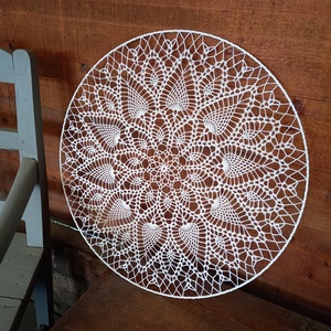 Horgolt mandala (60 cm) - otthon & életmód - dekoráció - spiritualitás - mandala - Meska.hu