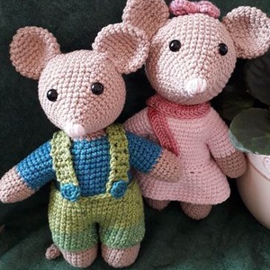 Boglárka egérke - horgolt (amigurumi) játék - játék & sport - plüssállat & játékfigura - egér - Meska.hu