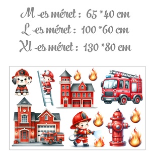 Tűzoltó motívumos gyerekszoba falmatrica - otthon & lakás - babaszoba, gyerekszoba - gyerekszoba falmatrica - Meska.hu