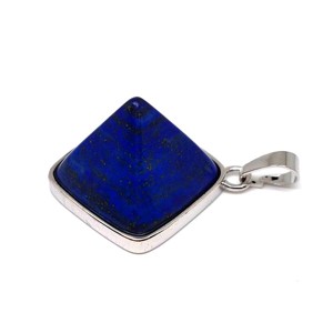 Piramis medál fémmel Lapis lazuli 2x2cm, Ékszer, Nyaklánc, Medál, , MESKA