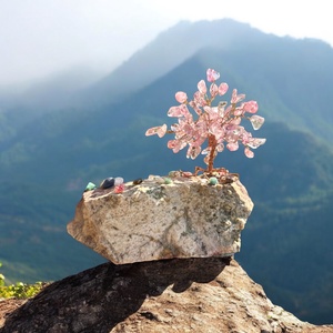 Bonsai kristály Ékszerfa szerencsefa, életfa, pénzfa, kristályfa piros cseresznye kvarc kövekből drágakő fa, Otthon & Életmód, Dekoráció, Asztal és polc dekoráció, Gyöngyfa, ásványfa, Ékszerkészítés, Gyöngyfűzés, gyöngyhímzés, MESKA