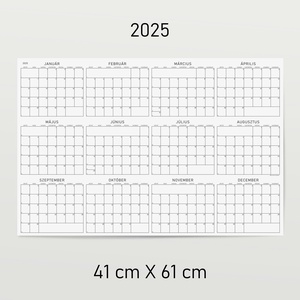 GRÁF éves poszternaptár / kisméretű évtervező / fali tervező naptár - otthon & életmód - papír írószer - naptár & tervező - Meska.hu