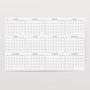 GRÁF éves poszternaptár / kisméretű évtervező / fali tervező naptár - otthon & életmód - papír írószer - naptár & tervező - Meska.hu
