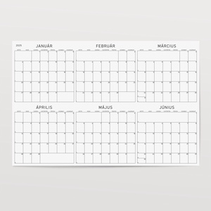 GRÁF féléves poszternaptár / kisméretű évtervező / kétlapos tervező naptár - otthon & életmód - papír írószer - naptár & tervező - Meska.hu