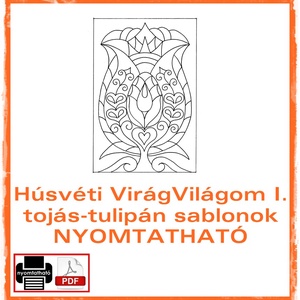 Húsvéti virág-világom I.- nyomtatható tulipános sablon füzet -  - Meska.hu