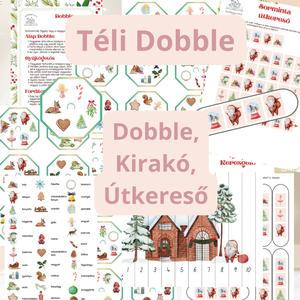 KCS3 Téli Karácsonyi Dobble kirakó útkereső, Karácsony, Mikulás, Mikulás ajándékok, Mindenmás, MESKA