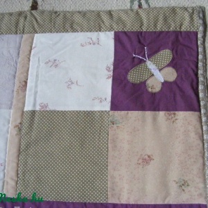 Lilás-drappos patchwork takaró, névre szóló -  - Meska.hu