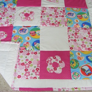 Bagolymintás patchwork takaró 1 db párnával. - Meska.hu