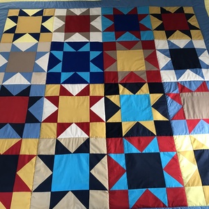 patchwork takaró csillagmintás - otthon & életmód - lakástextil - ágytakaró - Meska.hu