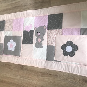 patchwork falvédő nyuszi és maci mintás - otthon & életmód - lakástextil - ágytakaró - Meska.hu