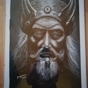 Viking, Művészet, Grafika & Illusztráció, Ceruzarajz, Fotó, grafika, rajz, illusztráció, MESKA