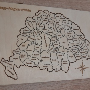 Nagy-Magyarország puzzle fából, Játék & Sport, Puzzle, Hagyományos puzzle, Famegmunkálás, Gravírozás, pirográfia, MESKA