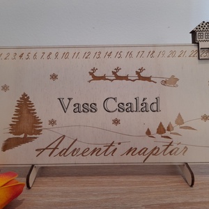 Fa adventi naptár a saját családneveddel - Meska.hu